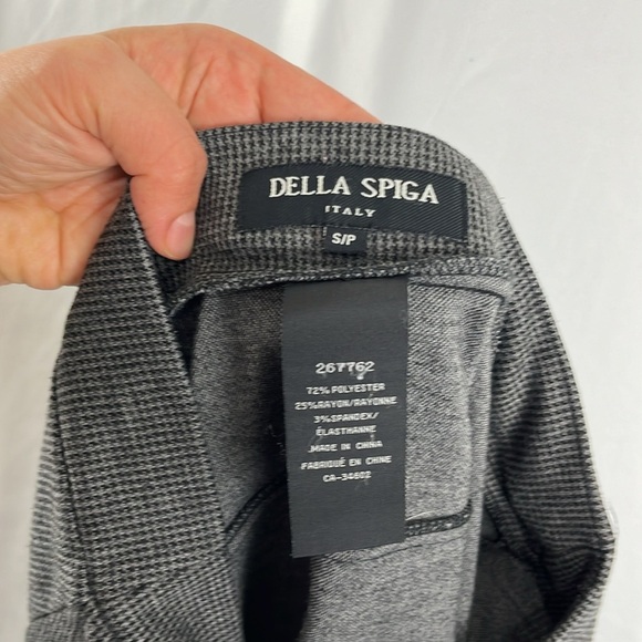 Della Spiga Italy A-Line Grey & Black Check Skirt - Picture 6 of 6